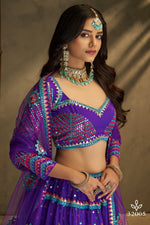 Latest Designer Purple Color Lehenga Choli For Party Look - Joshindia
