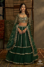 Latest Designer Green Color Lehenga Choli For Party Look - Joshindia