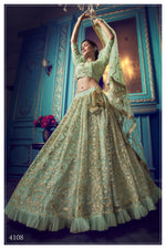 Green color trendy lehenga for special occasion buy it now - Joshindia