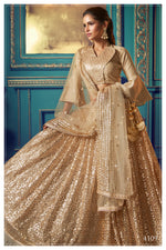Dusky beige color beautiful designer lehanga choli buy now - Joshindia
