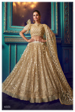 Beautiful dusky beige color designer lehenga for stylish looks buy it now - Joshindia