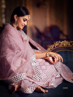 Trending baby pink color mirror work salwar suit for royal look - Joshindia