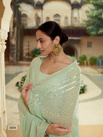 Amazing Green color soft silk saree with blouse - Joshindia