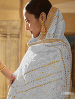 Traditional look Grey color silk saree - Joshindia