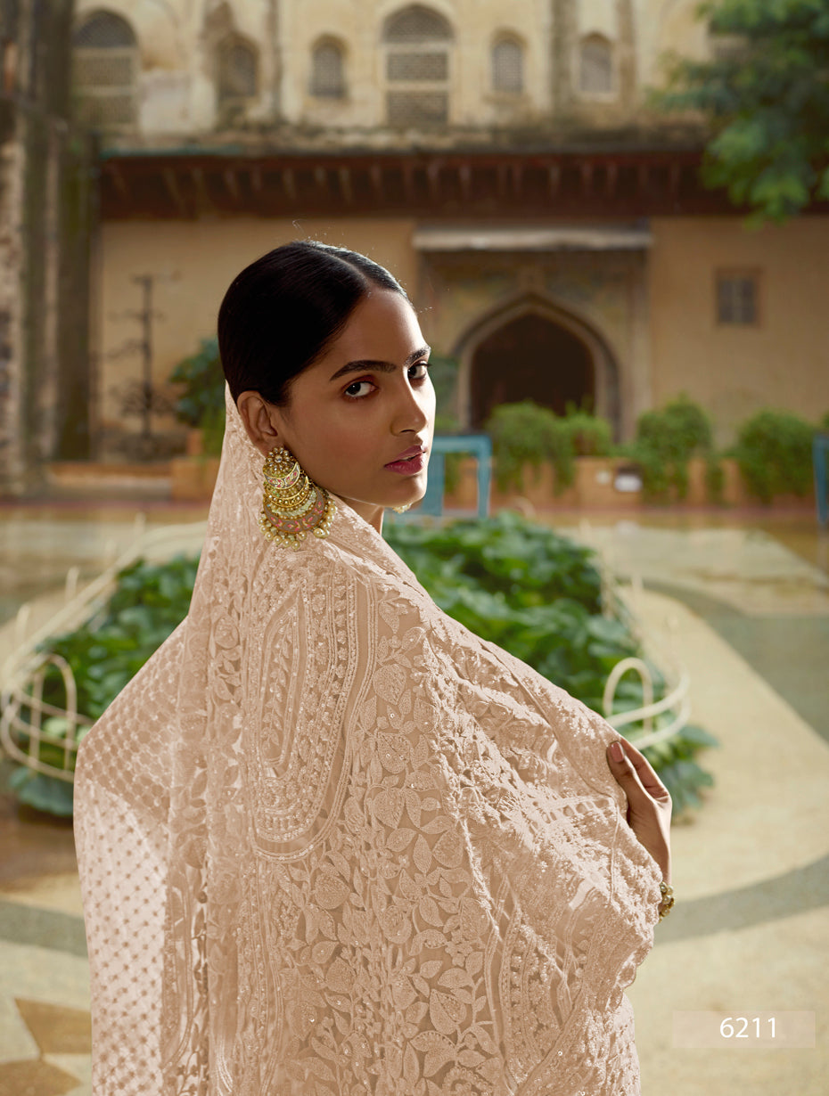 Beautiful Pastel Brown color Saree - Joshindia