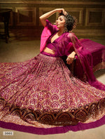 Wine color heavy designer lehenga for wedding - Joshindia
