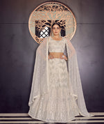 Beautiful georgette White lehenga choli at affordable price buy online - Joshindia