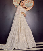 Beautiful georgette White lehenga choli at affordable price buy online - Joshindia