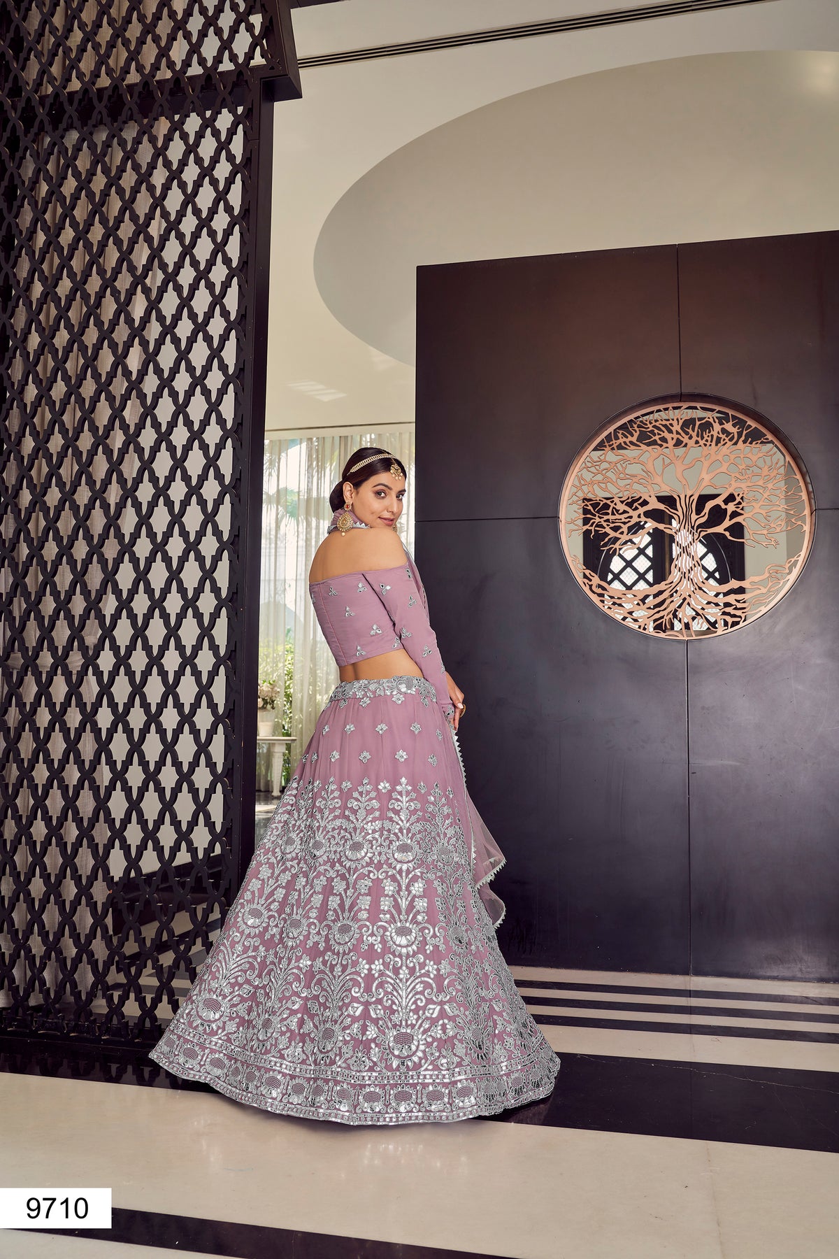 buy Mauve color heavy designer lehenga cholile - Joshindia