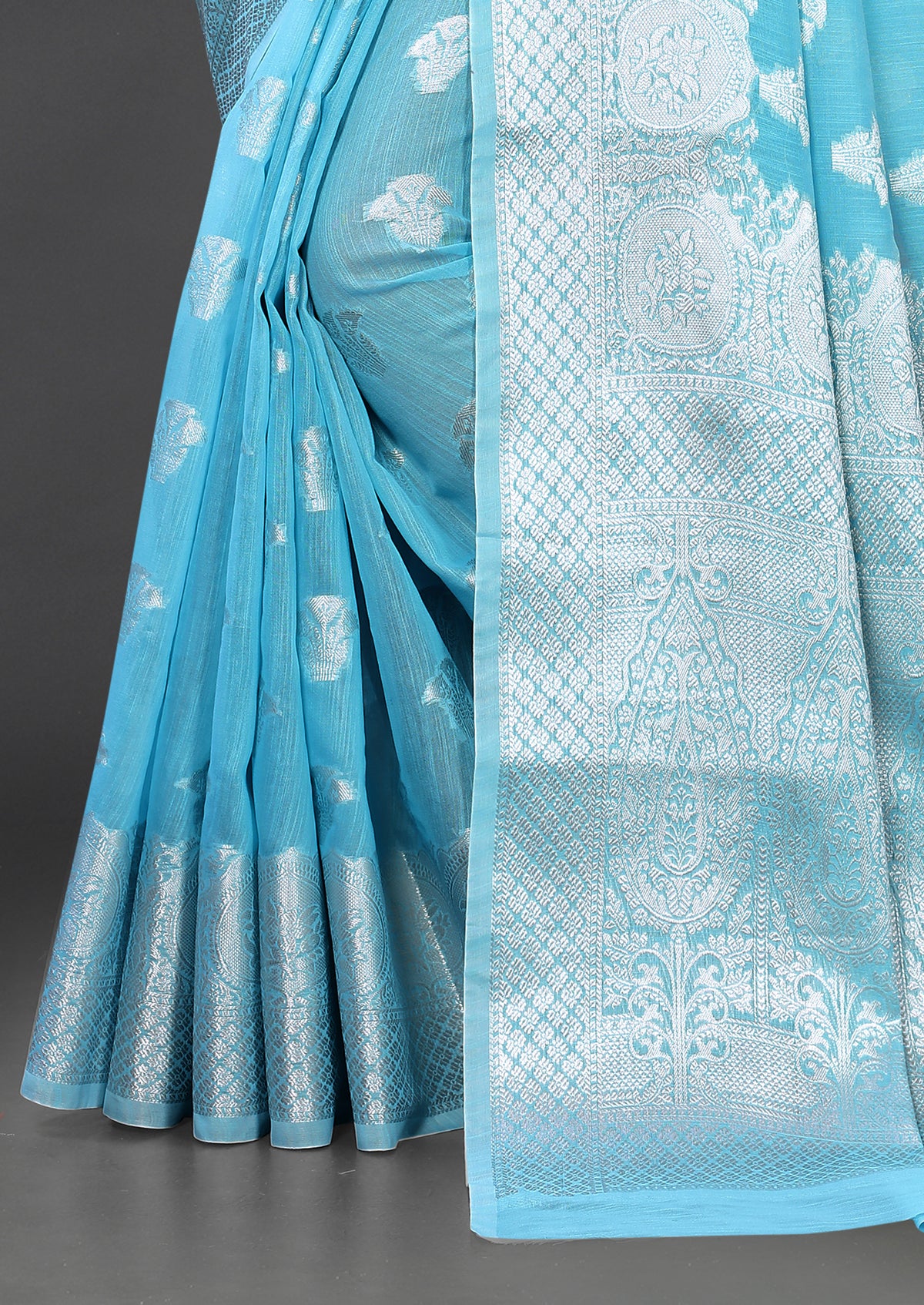 Skycolor banarasi silk saree - Joshindia