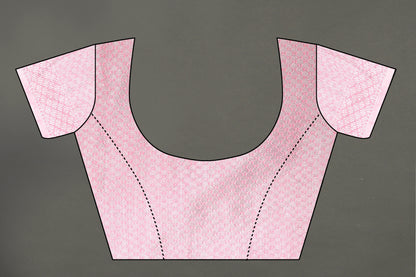 Pink color banarasi silk saree