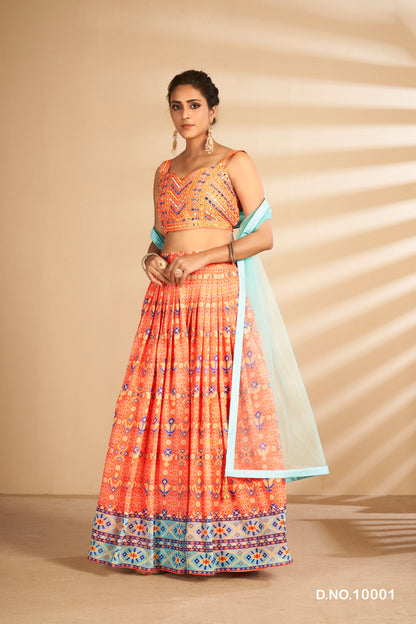 Stunning Multicolor Silk Lehenga Choli Buy Now