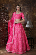 pink color heavy designer lehenga choli for wedding - Joshindia