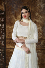 White color designer embroidary sequence work lehenga choli - Joshindia