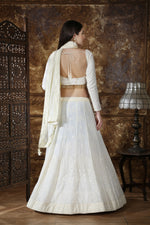 White color designer embroidary sequence work lehenga choli - Joshindia