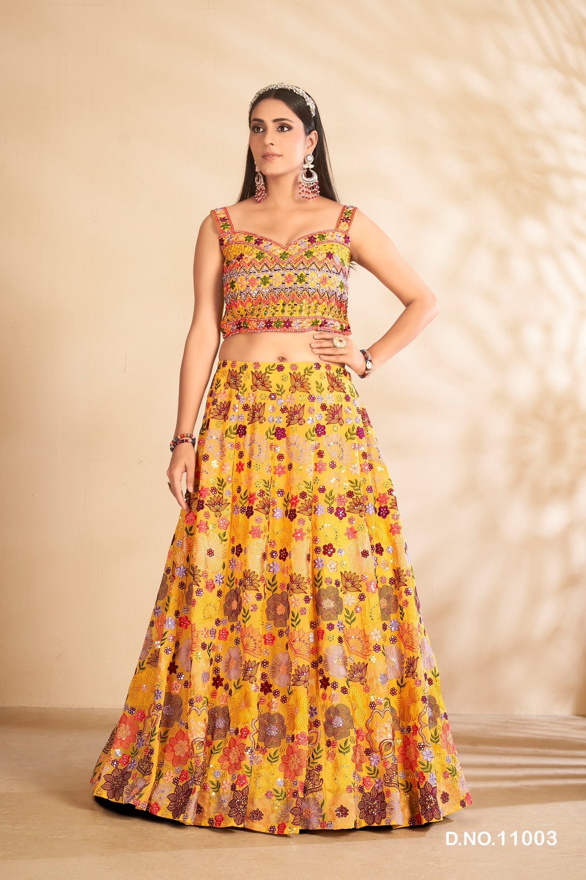 Latest Mustard Color Designer Lehenga Choli For Wedding Look - Joshindia