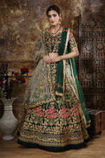 Buy green color heavy designer lehenga choli - Joshindia