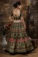 Buy green color heavy designer lehenga choli - Joshindia