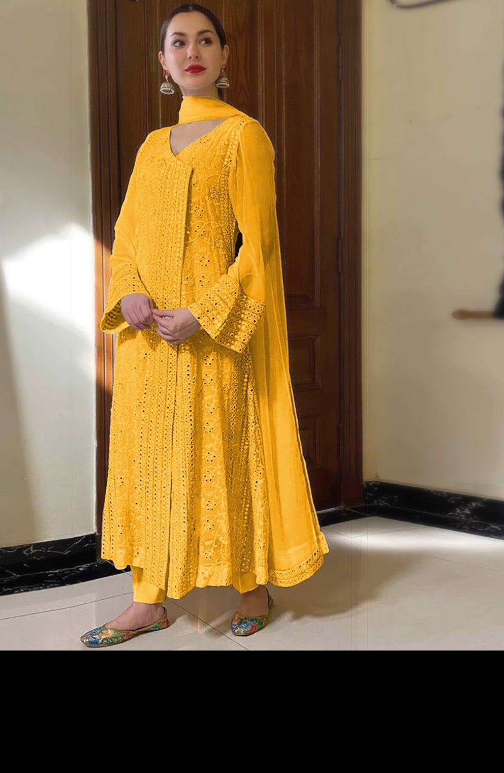 Beautiful Yellow Designer Salwar suit At Best Price - Joshindia