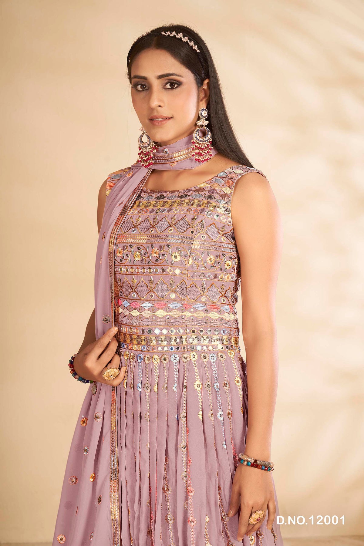 Mauve Color Beautiful Georgette Designer Gown Buy Now - Joshindia