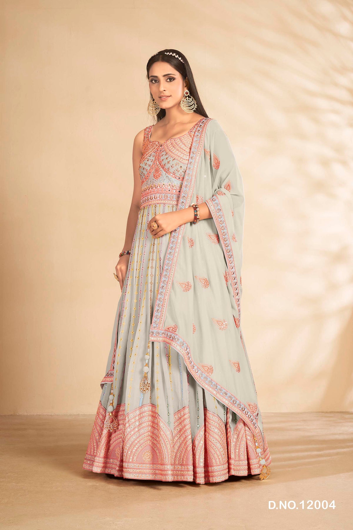 sky blue Color Beautiful Georgette Designer Gown Buy Now - Joshindia