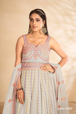 sky blue Color Beautiful Georgette Designer Gown Buy Now - Joshindia