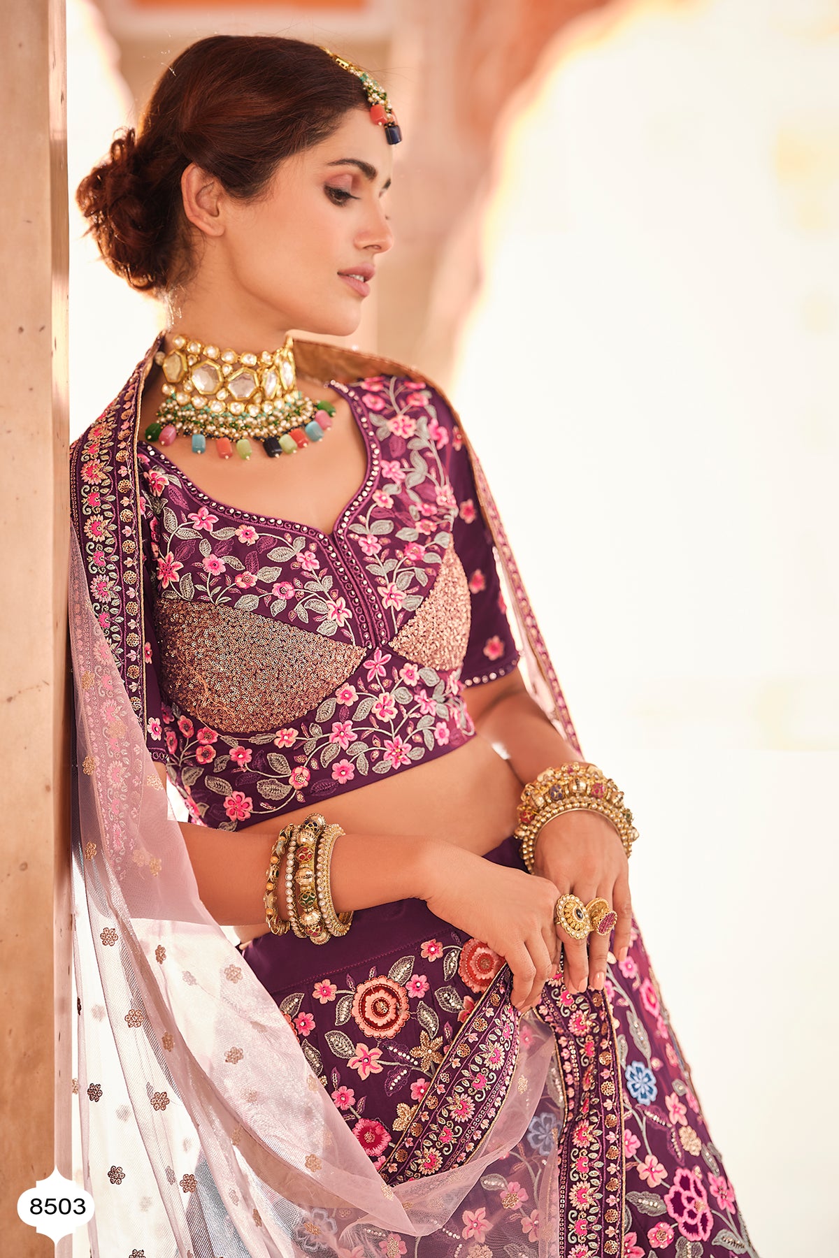 Buy wine color heavy designer lehenga choli - Joshindia