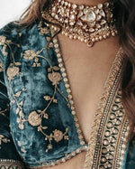 Turcoish Blue Color Heavy Bridal Lehenga For Wedding Reception - Joshindia