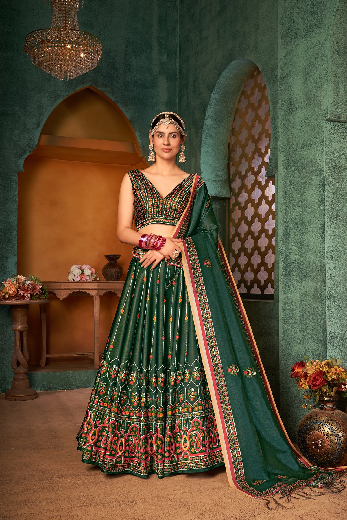 Latest Banarasi Silk Lehenga Designs Online - Joshindia - Joshindia