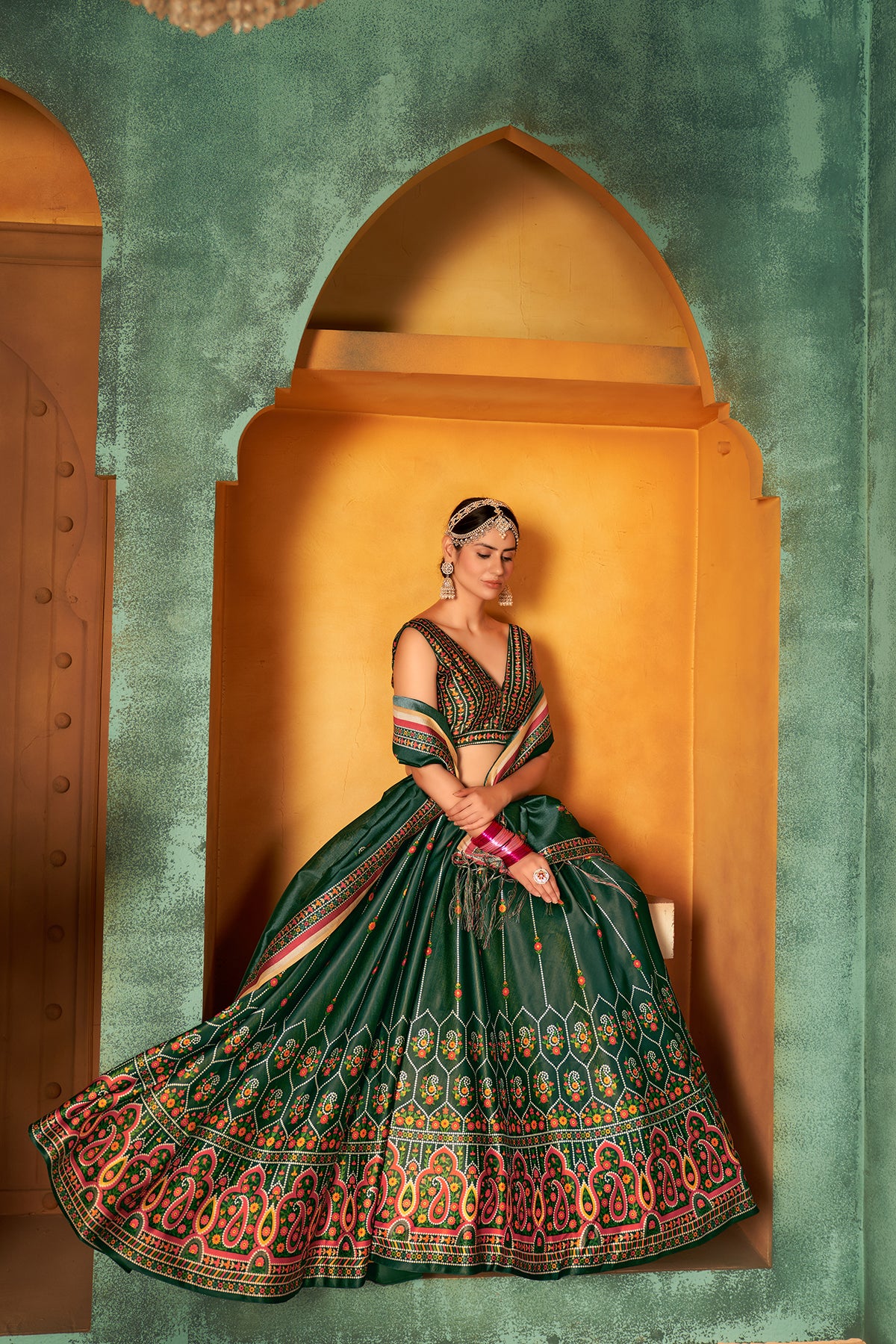 Latest Banarasi Silk Lehenga Designs Online - Joshindia - Joshindia
