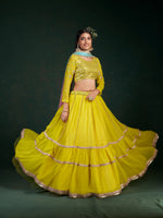 Latest Lime Yellow Color Designer Lehenga Choli Buy Now - Joshindia