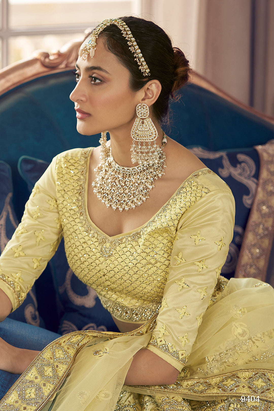 trendy lime yellow bridal designer lehenga choli buy now - Joshindia