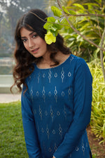 Teal blue color beautiful kurta at best rate - Joshindia