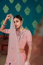 Pink color bollywood designer lehenga choli at affordable price - Joshindia