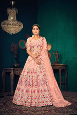 Blush pink color heavy designer lehenga choli for wedding - Joshindia