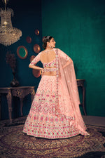 Blush pink color heavy designer lehenga choli for wedding - Joshindia