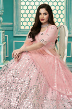 Pink color Georgette designer lehenga choli - Joshindia