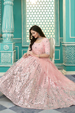 Pink color Georgette designer lehenga choli - Joshindia