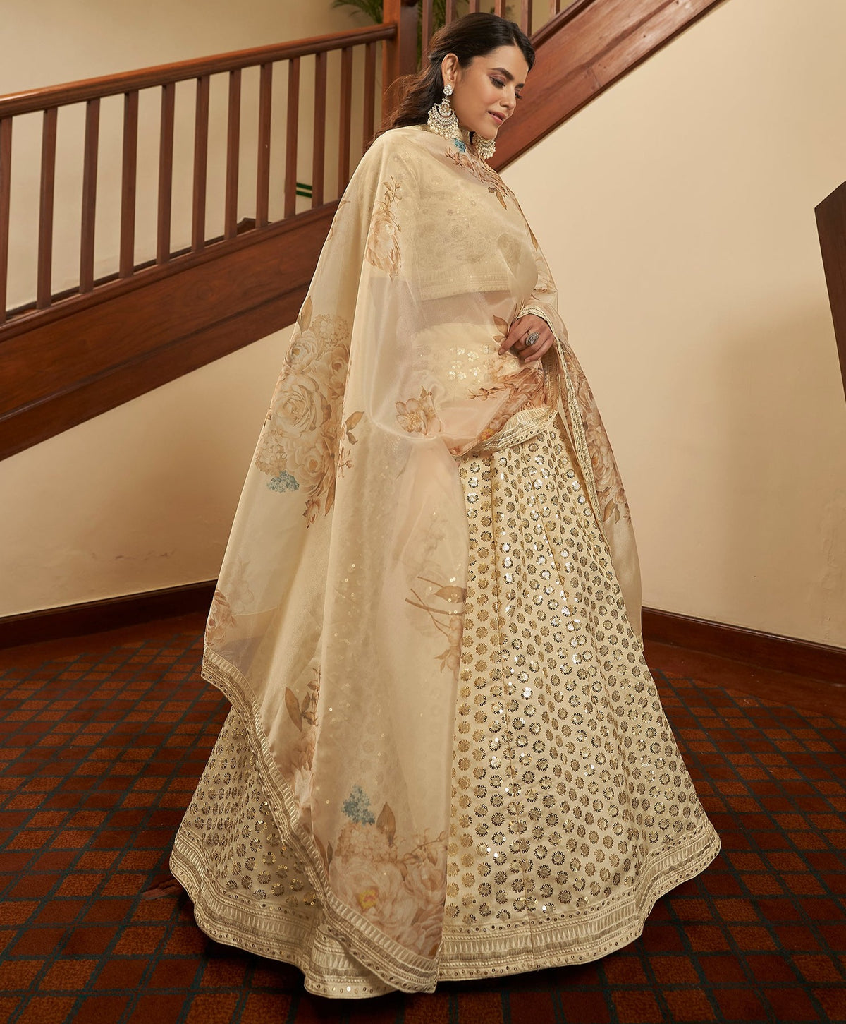 Beautiful Beige Designer lehenga choli Online - Joshindia