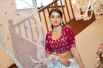 Sky blue color fancy designer lehenga choli - Joshindia