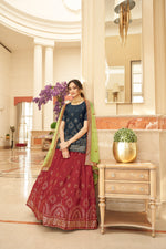 Best Multi Color Chinon Chiffon Lehenga Choli - Joshindia