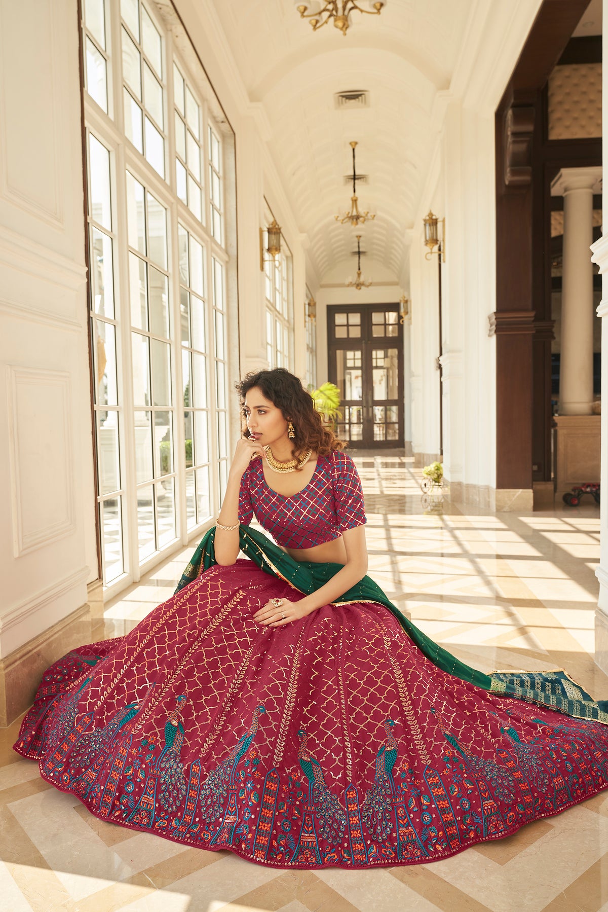 Deep Pink Color Lehenga Choli For Wedding - Joshindia