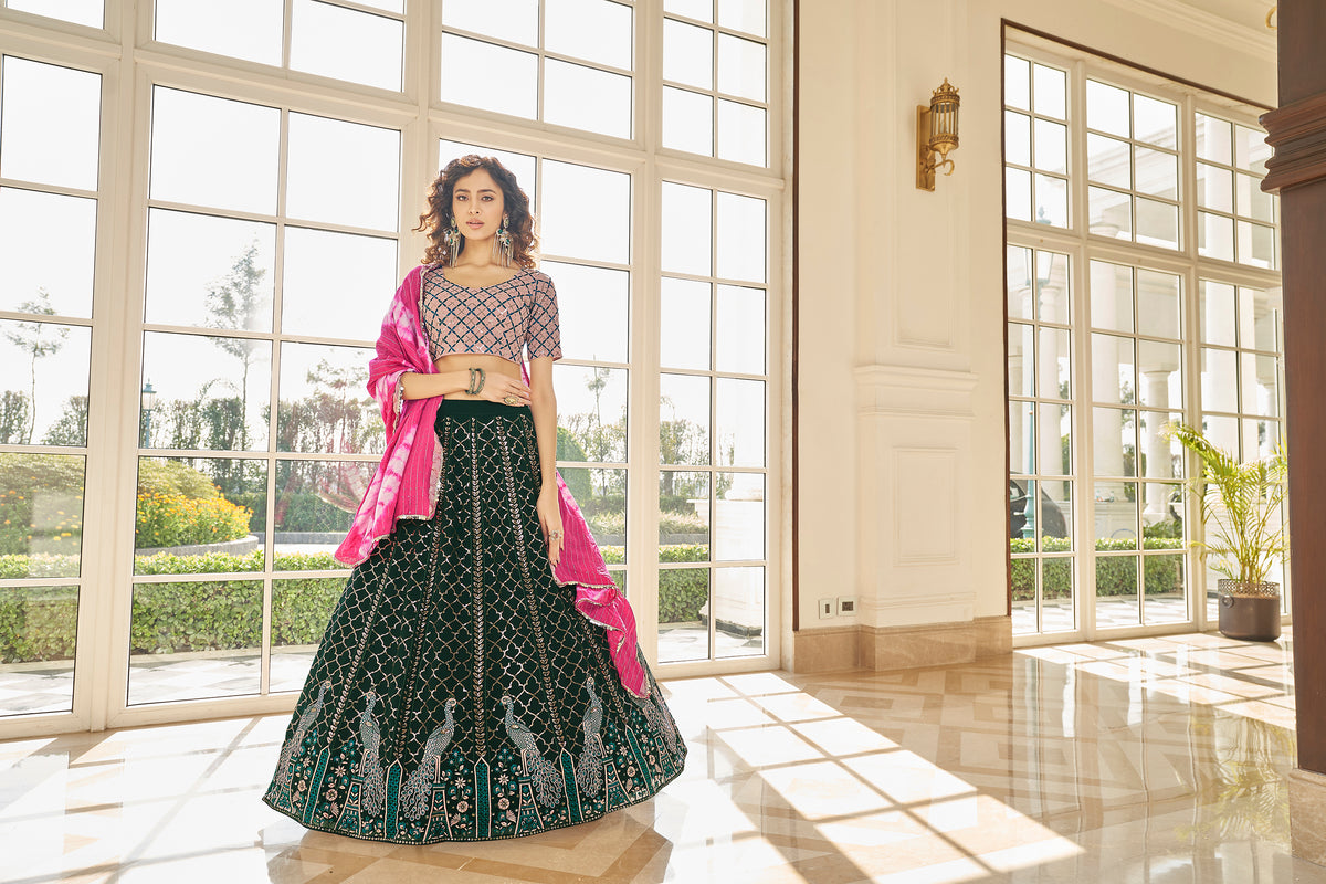 Trending Green Color Lehenga Choli For Wedding - Joshindia