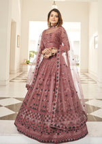 Rust Orangecolor latest designer lehenga choli - Joshindia