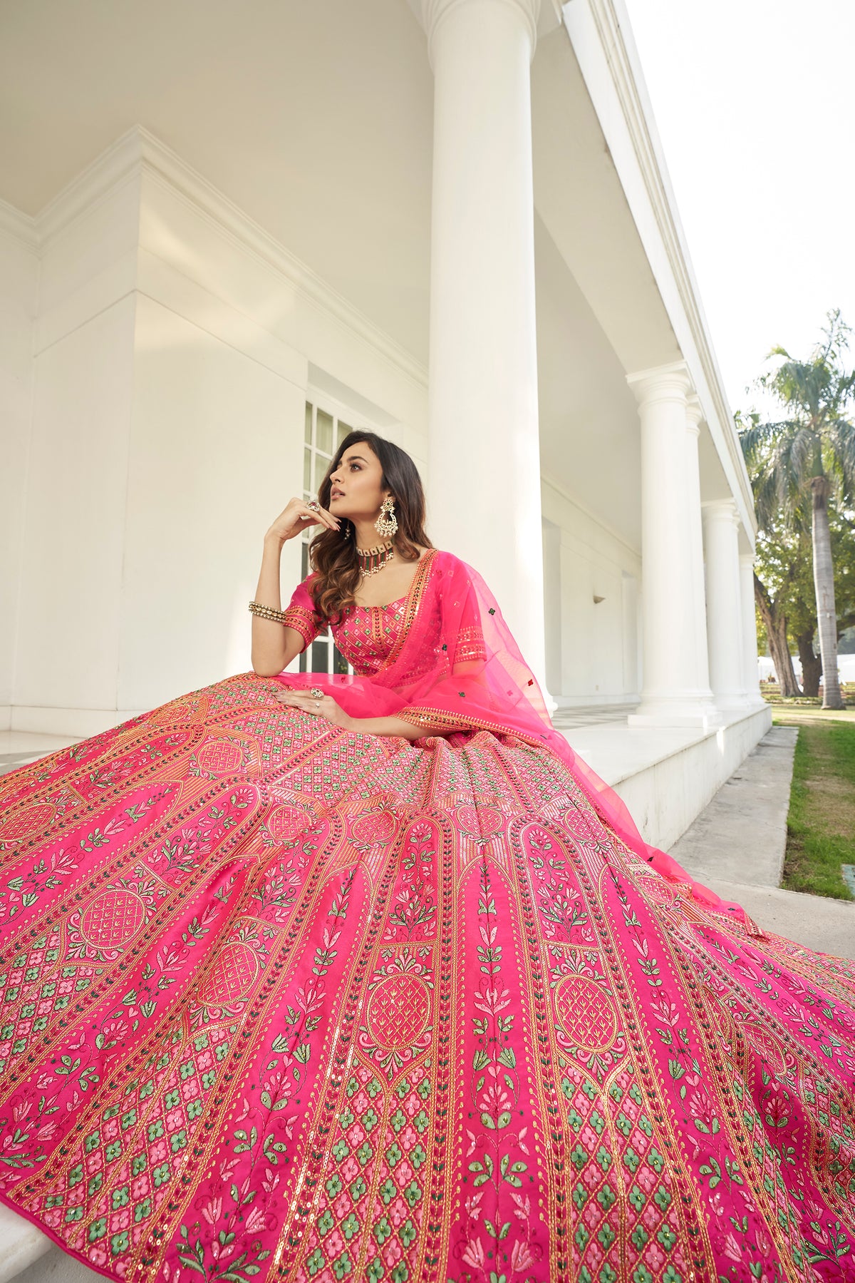 Trending pink color designer lehenga choli - Joshindia