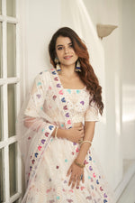 Trending White color designer lehenga choli - Joshindia