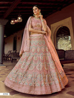 Trending peach color designer lehenga choli buy now - Joshindia