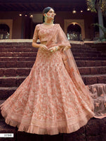 Peach Heavy designer lehenga choli for wedding buy now - Joshindia