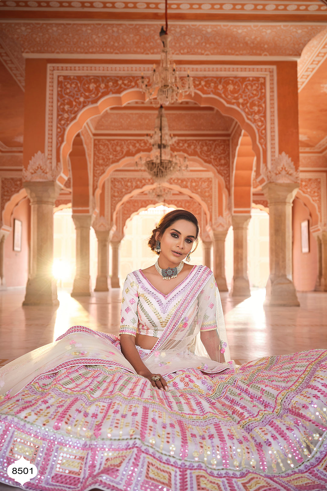 White Color Latest Designer Lehenga Choli For Great Looks - Joshindia