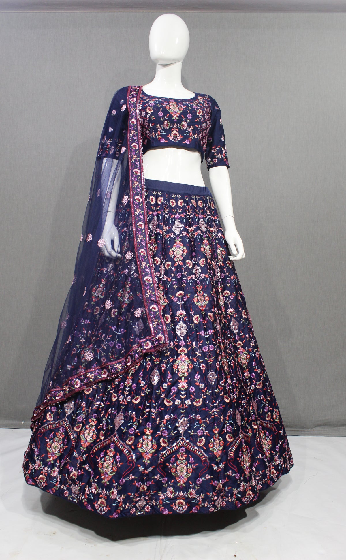 Trending Navy Color Lehenga Choli For Wedding - Joshindia